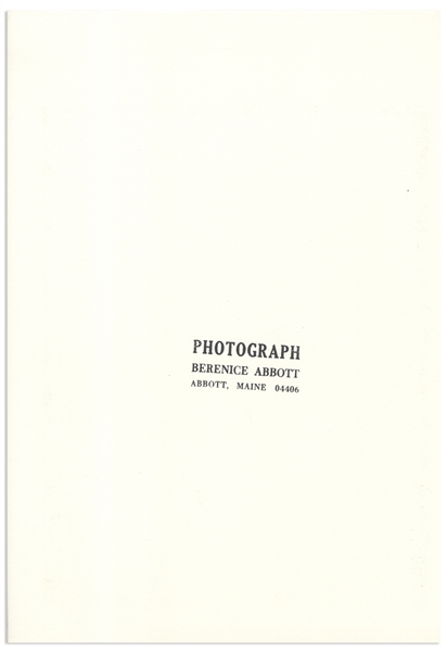 Berenice Abbott Signed Photo Mat of Her Portrait of Rene Crevel -- Measures 16'' x 20''